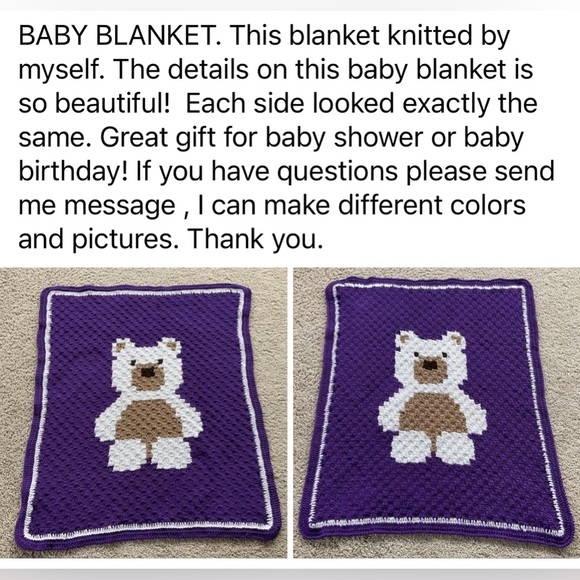 HAND MADE Baby Blankets - Picture 1 of 3